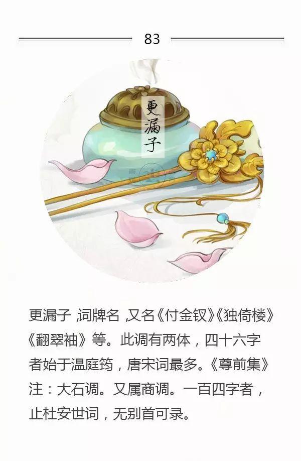 100首名篇，100个词牌由来（宜收藏）