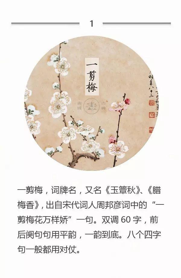 100首名篇，100个词牌由来（宜收藏）