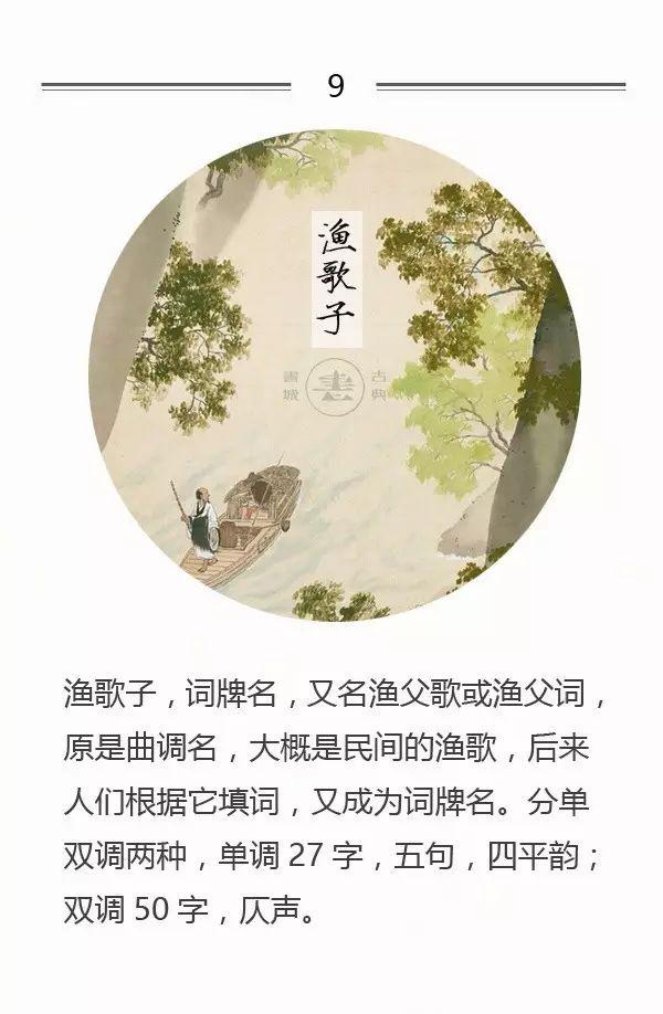 100首名篇，100个词牌由来（宜收藏）