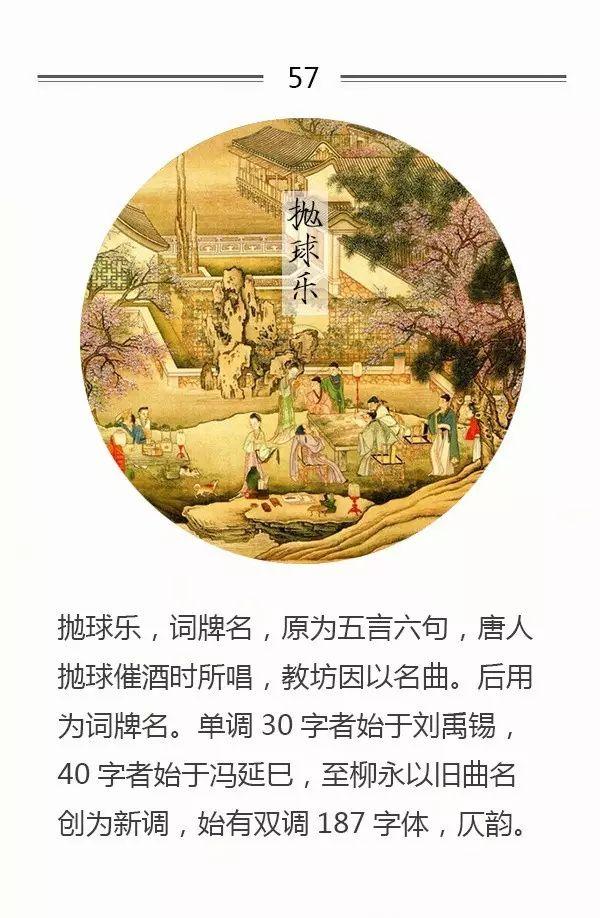 100首名篇，100个词牌由来（宜收藏）