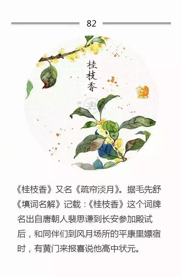 100首名篇，100个词牌由来（宜收藏）